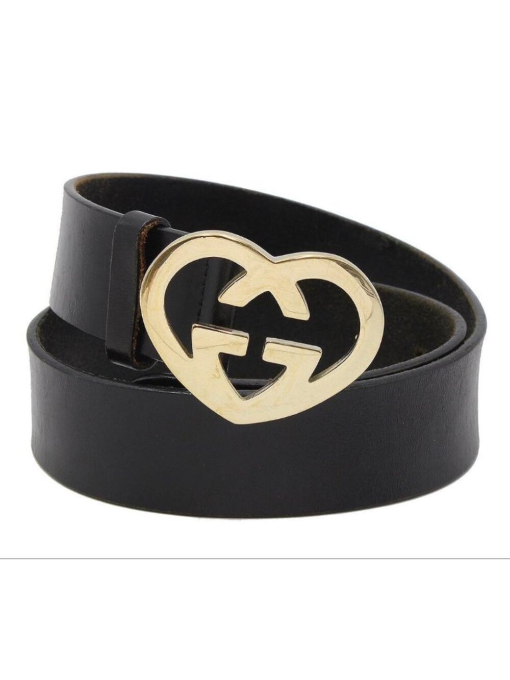 Gucci Lovely Guccissima Heart Leather Belt